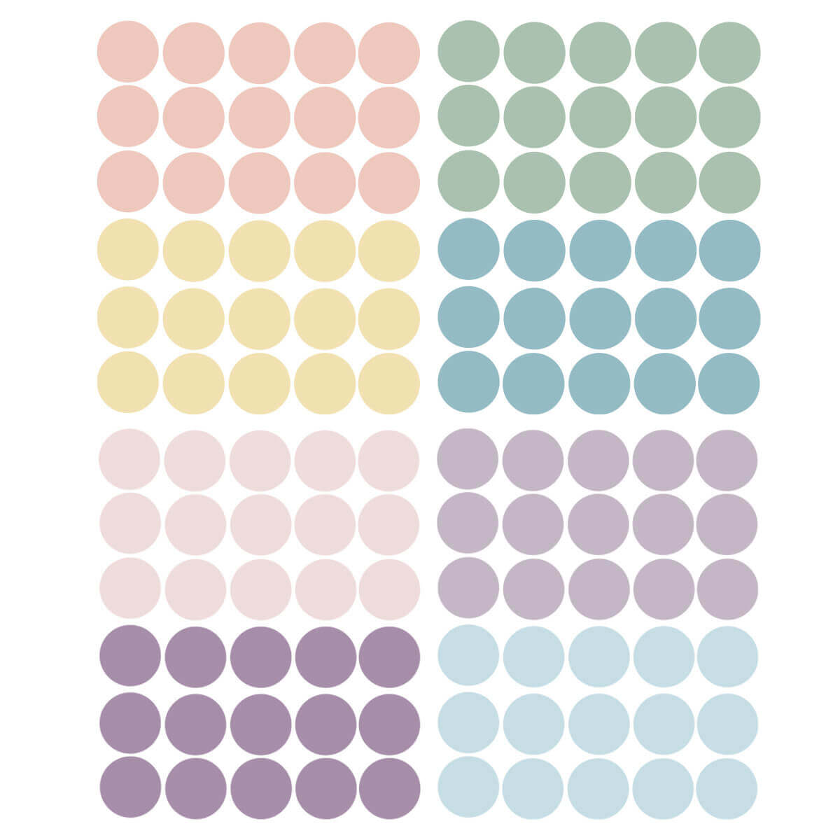 Väggdekor Prickar pastell - Dekortorget