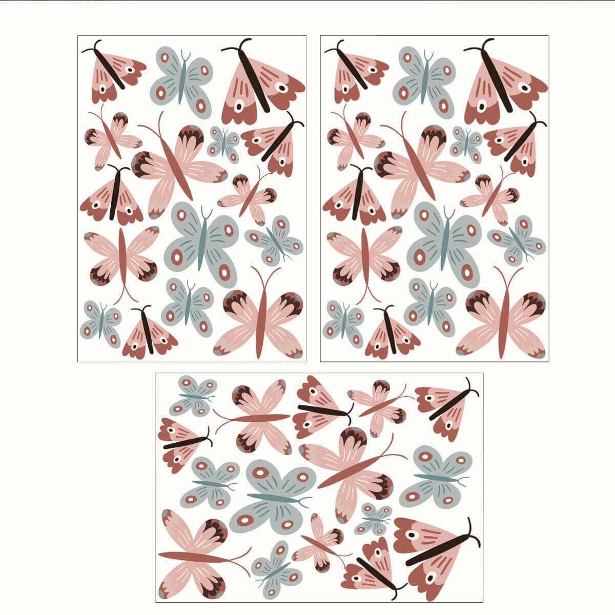 Väggdekor Fjärilar retro - Dekortorget
