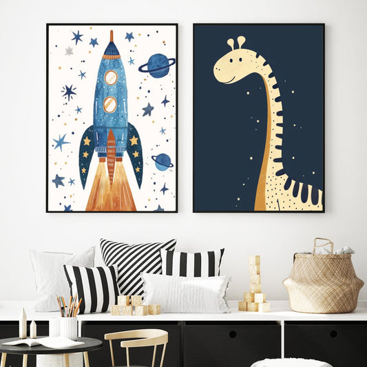 Poster Space Dino - Dekortorget