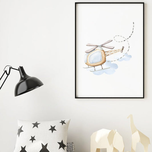Poster helikopter - Dekortorget