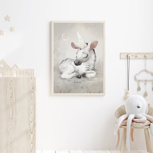 Poster sleeping zebra - Dekortorget