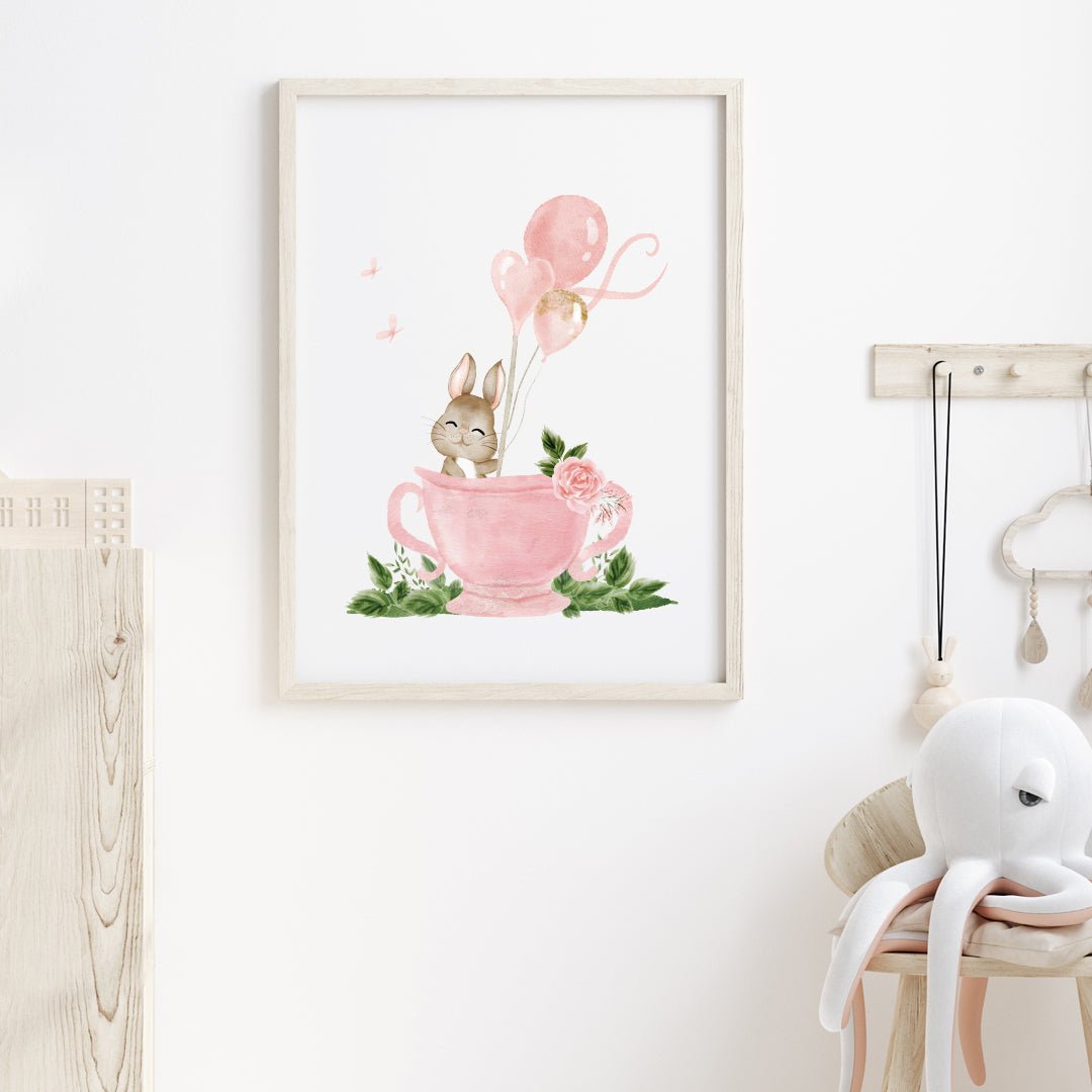 Poster kanin i kopp - Dekortorget