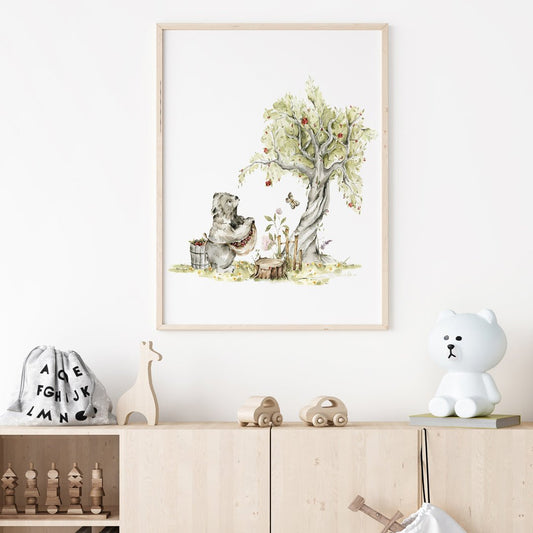 Poster Björn & Träd - Dekortorget