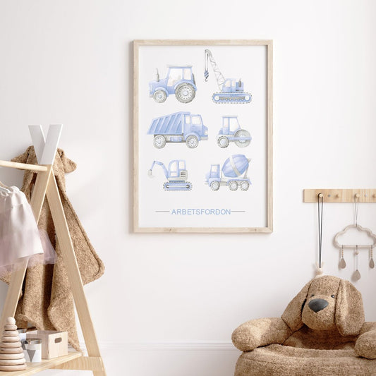 Poster Arbetsfordon - Dekortorget