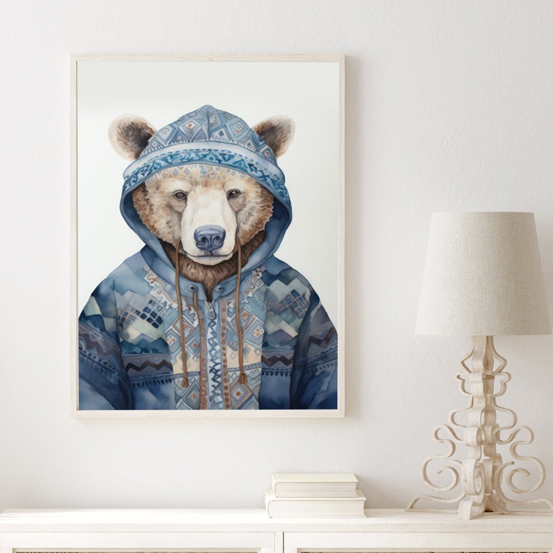 Poster Bear Blue - Dekortorget