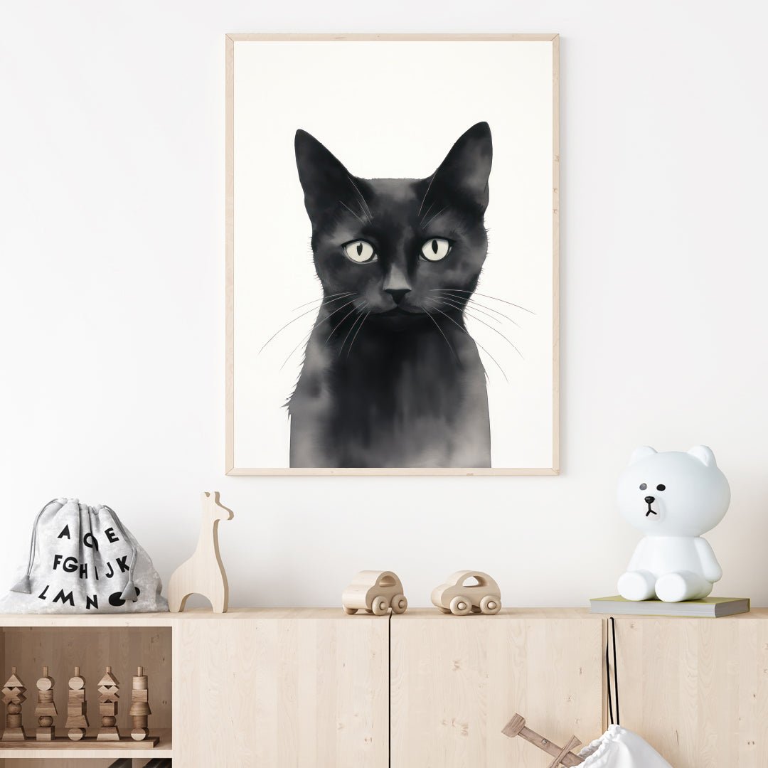 Poster Svart katt - Dekortorget