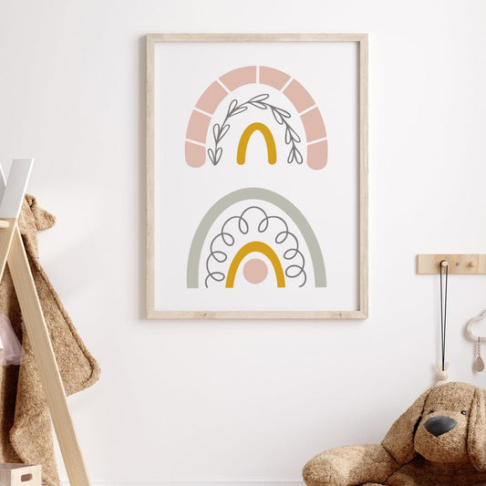 Poster retro regnbågar - Dekortorget