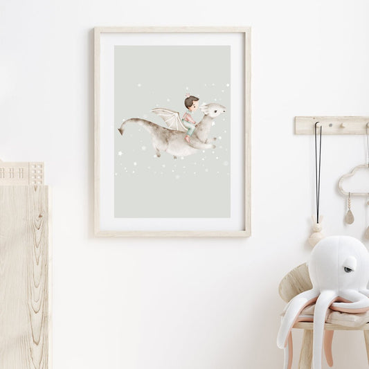 Poster Riddare & drake - Dekortorget