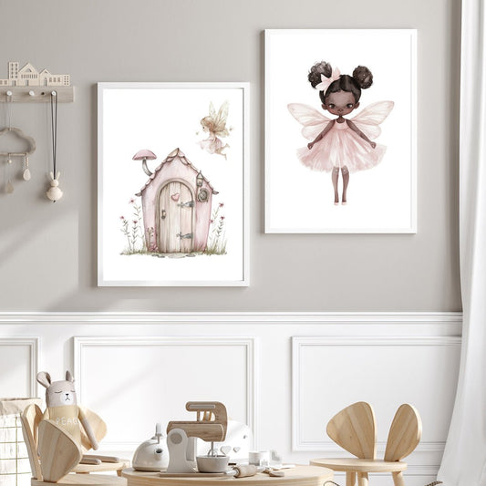 Poster Fairy & house - Dekortorget