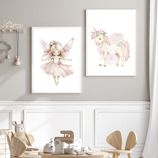 Poster Fairy unicorn - Dekortorget