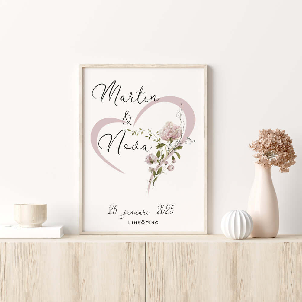 Bröllopstavla Hjärta - Dekortorget