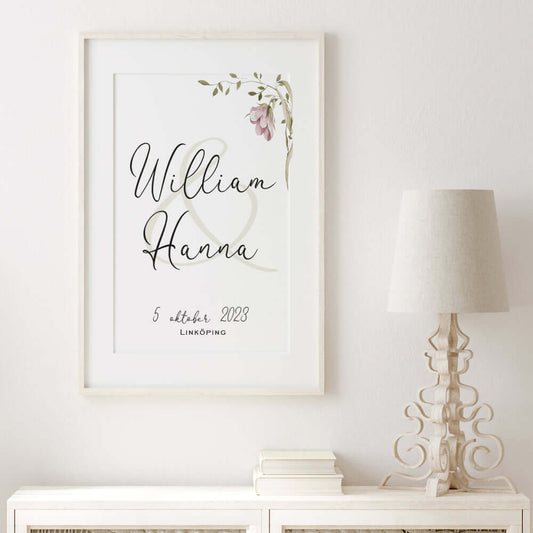 Bröllopstavla & blomma - Dekortorget