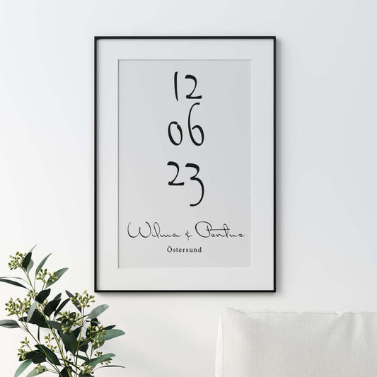 Bröllopstavla Datum - Dekortorget