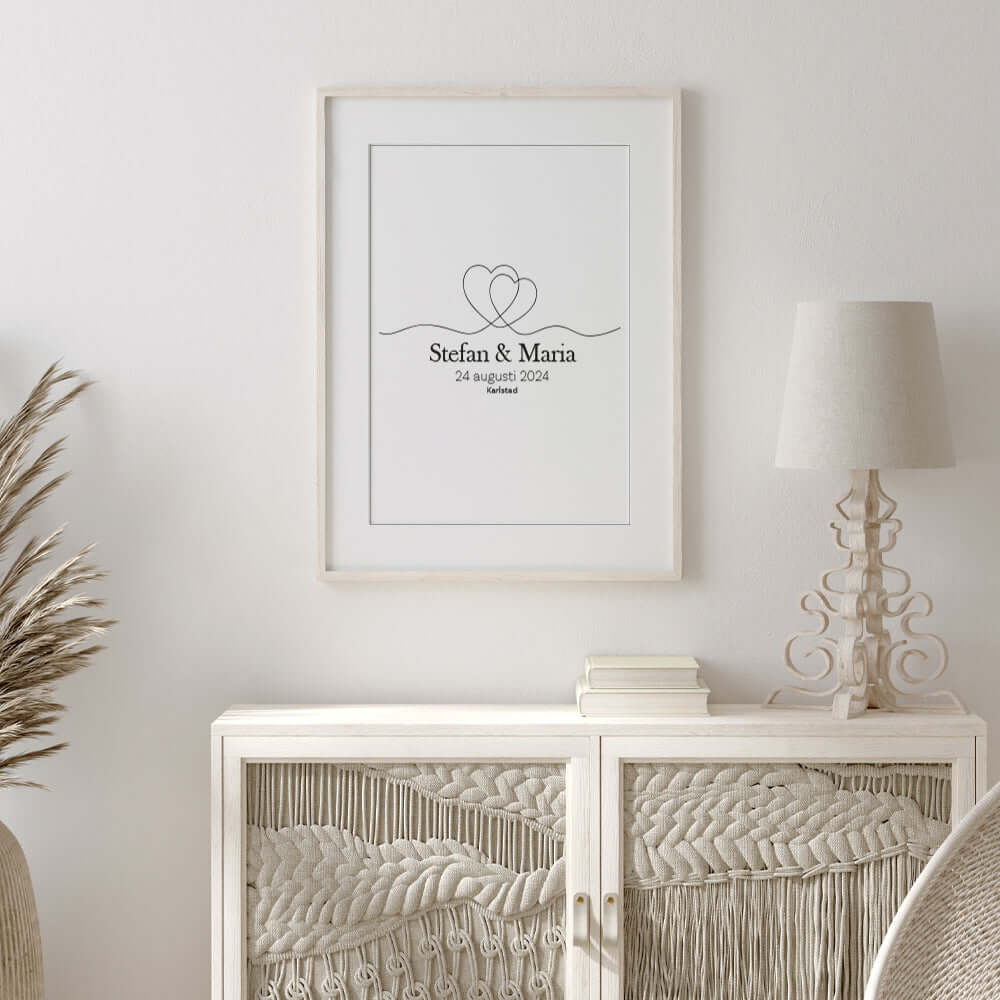Bröllopstavla Hjärta 2 - Dekortorget