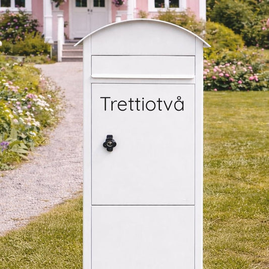 Text till brevlåda - husnummer i text - Dekortorget