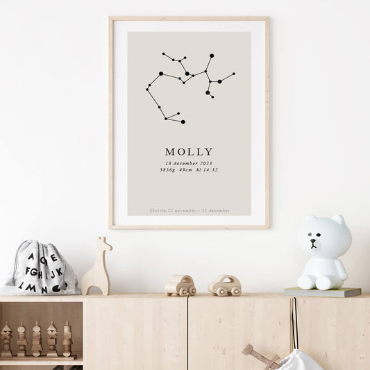 Namntavla Stjärntecken - skytten - Dekortorget