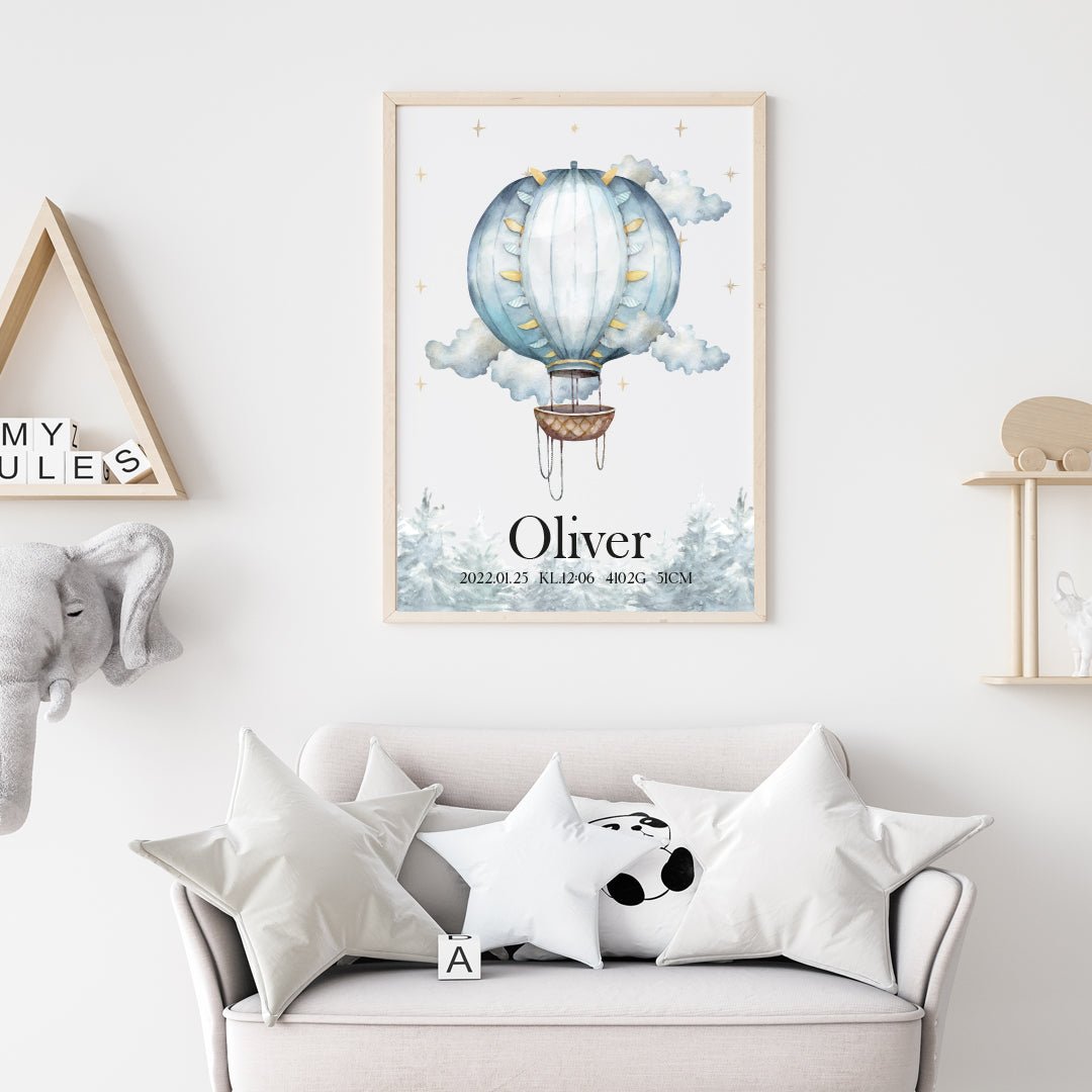 Namntavla Luftballong bland moln - Dekortorget