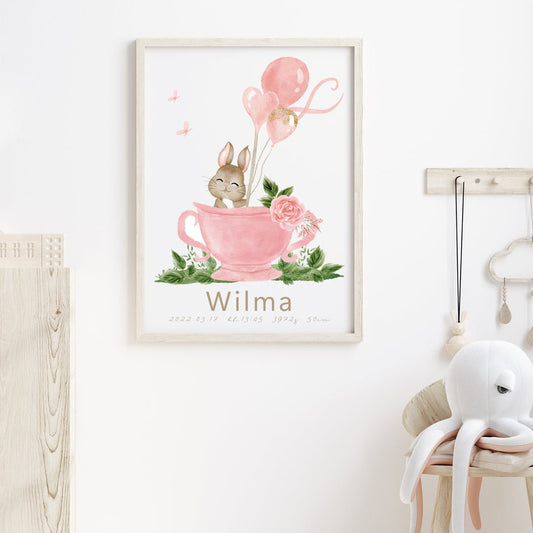 Namntavla Kanin i kopp - Dekortorget