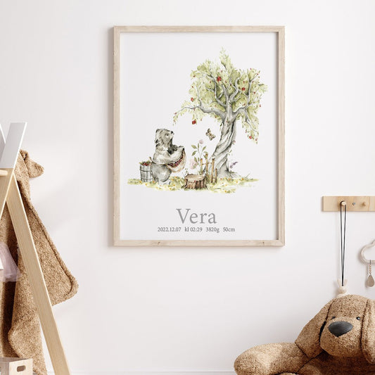 Namntavla Björn & träd - Dekortorget