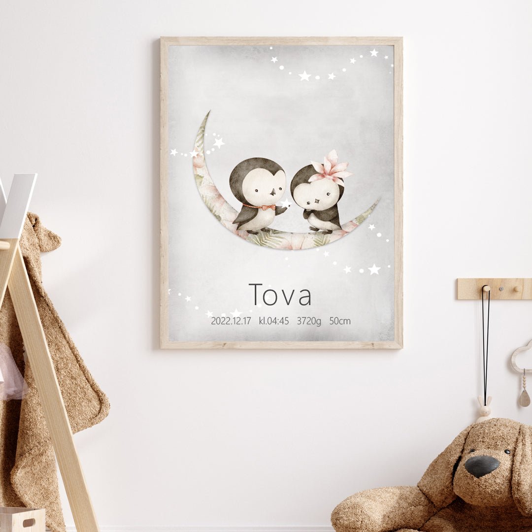 Namntavla Ugglor på månen - Dekortorget