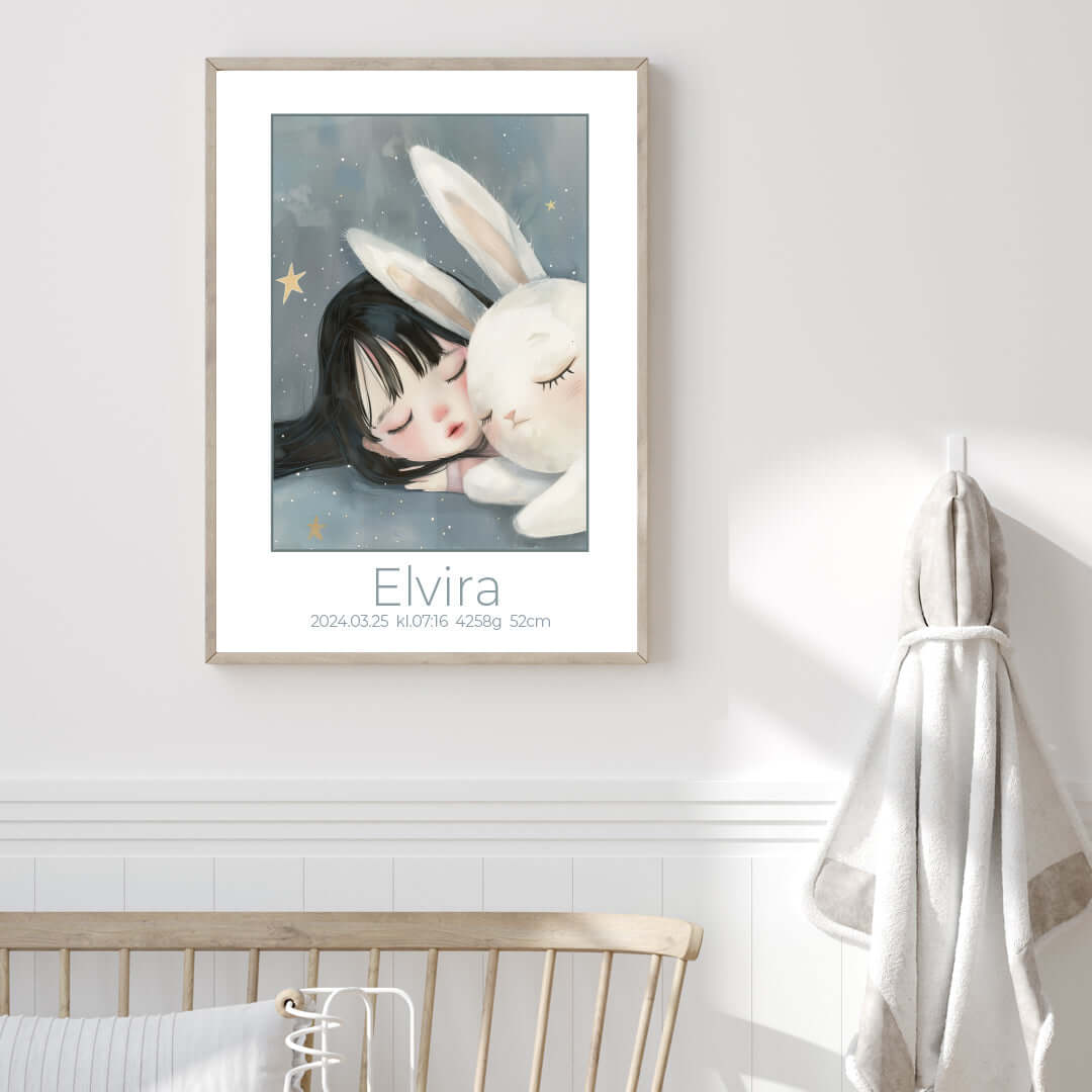 Namntavla Kanin & Flicka - Dekortorget