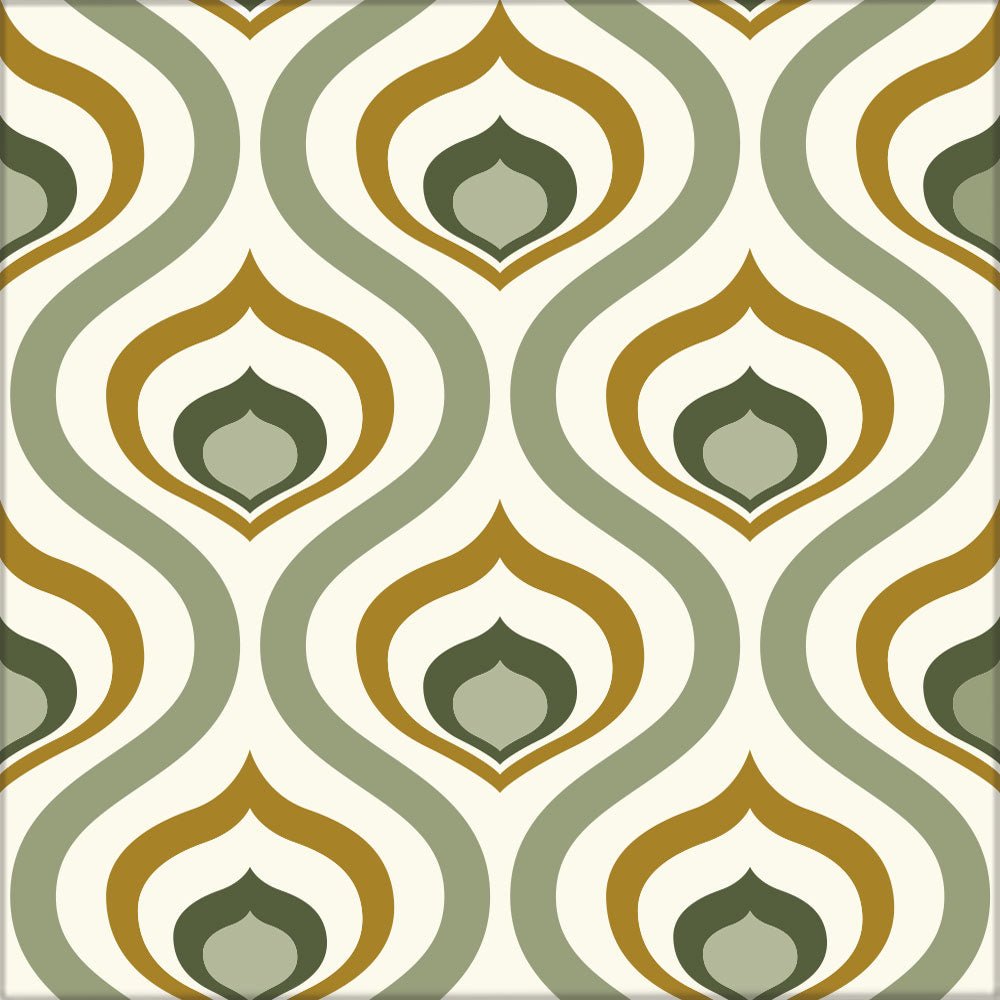 Kakeldekor retro ljusgrön - Dekortorget