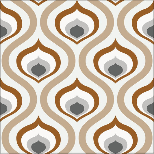 Kakeldekor retro beige - Dekortorget