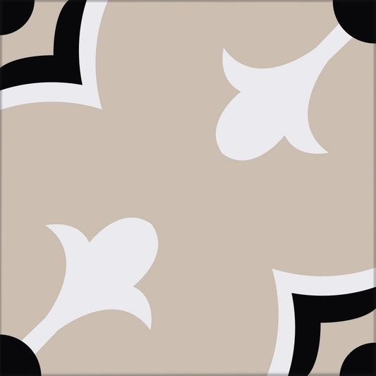 Kakeldekor marockansk beige & svart - Dekortorget