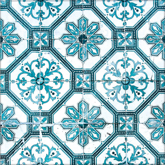 Kakeldekor marockansk vintage turkos - Dekortorget