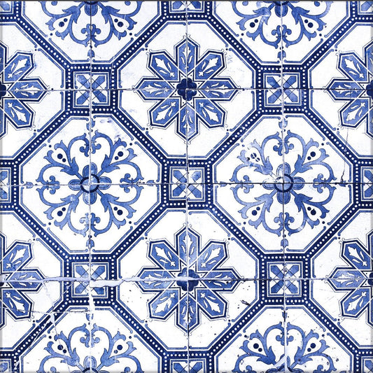 Kakeldekor marockansk vintage blå - Dekortorget