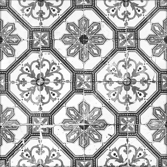 Kakeldekor marockansk vintage grå - Dekortorget