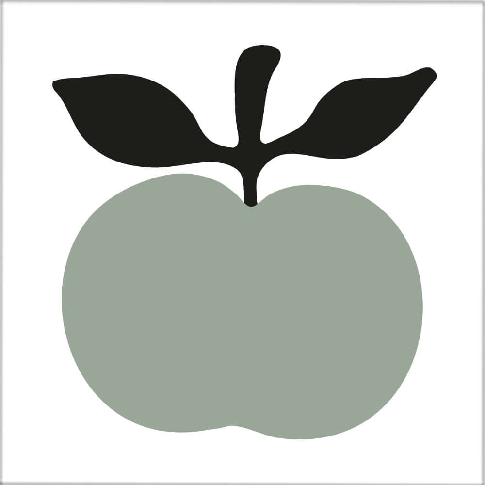 Kakeldekor salviagröna äpplen - Dekortorget