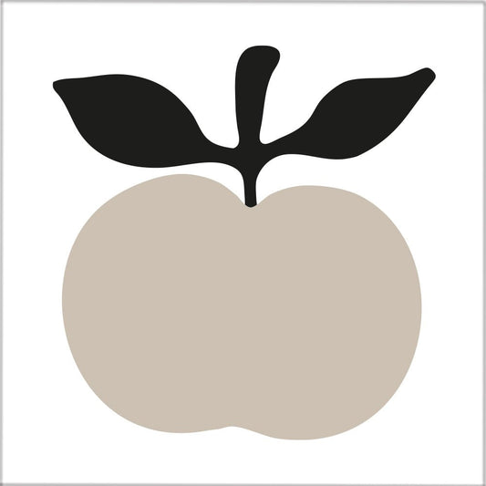 Kakeldekor äpplen beige - Dekortorget