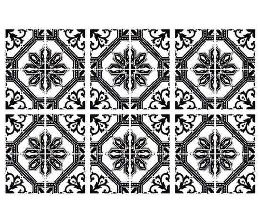 Kakeldekor marockansk 1 svart - Dekortorget