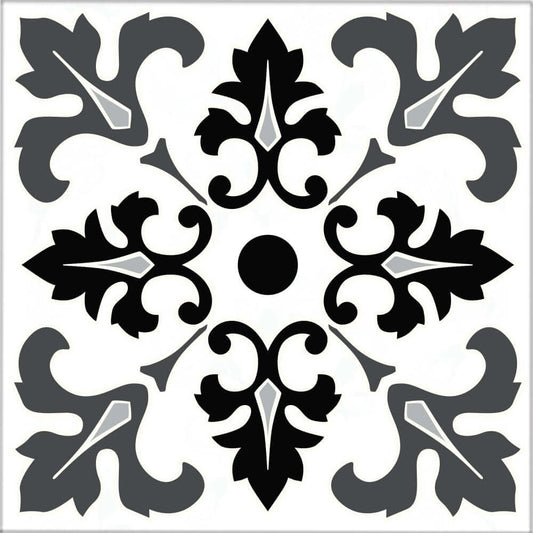 Kakeldekor marockansk 3 svart - Dekortorget