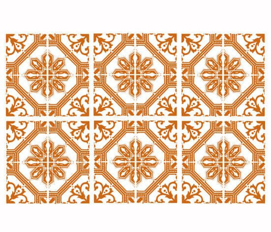 Kakeldekor marockansk 1 orange - Dekortorget