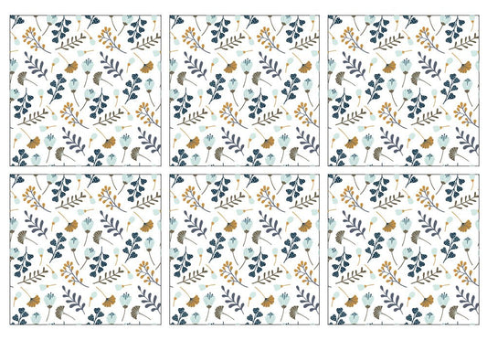 Kakeldekor blommor retro - Dekortorget