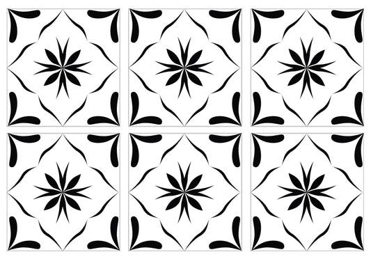 Kakeldekor marockansk 6 svart - Dekortorget