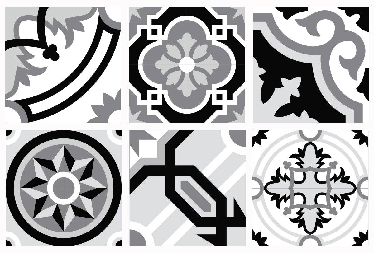 Kakeldekor mix svart - Dekortorget