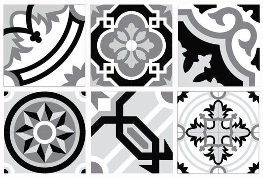 Kakeldekor mix svart - Dekortorget