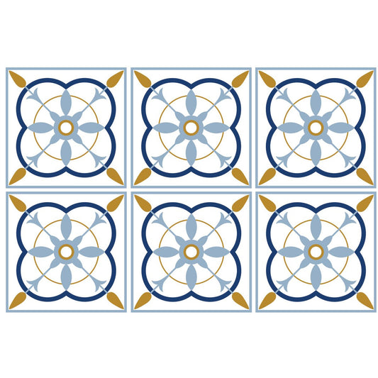 Kakeldekor marockansk mönstrad - Dekortorget