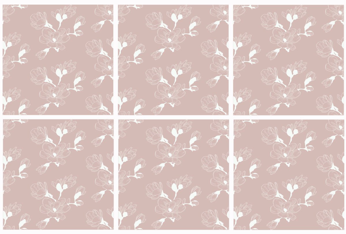 Kakeldekor blommor rosa - Dekortorget
