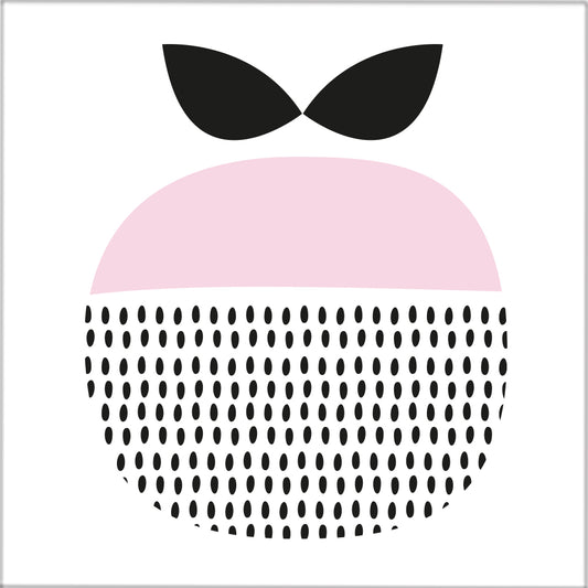 Kakeldekor retro äpple rosa - Dekortorget