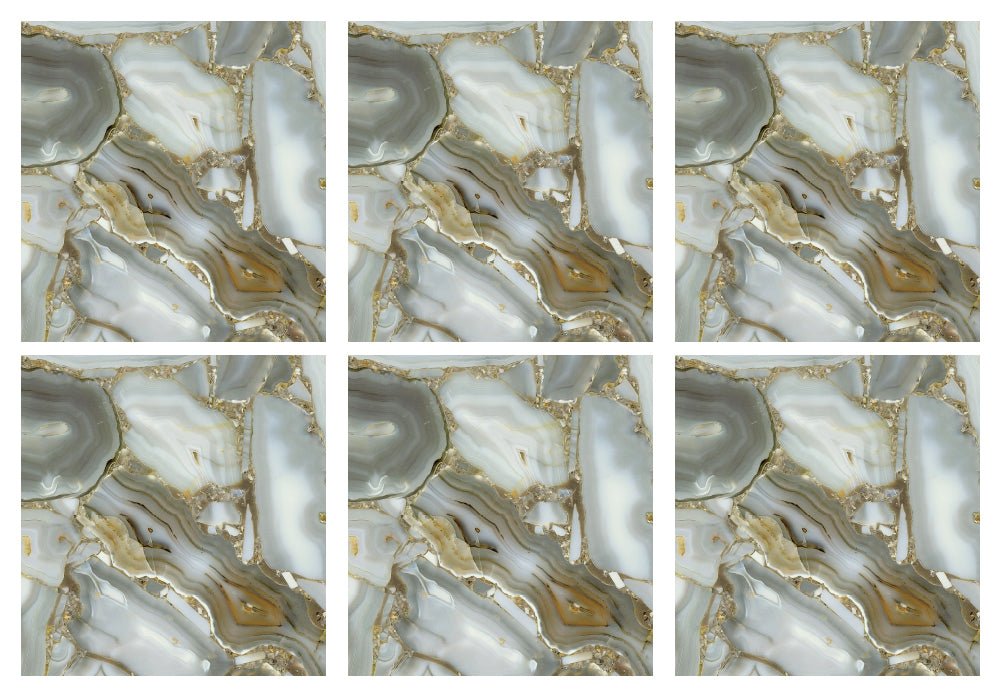 Kakeldekor sten grå/guld mönstrad - Dekortorget