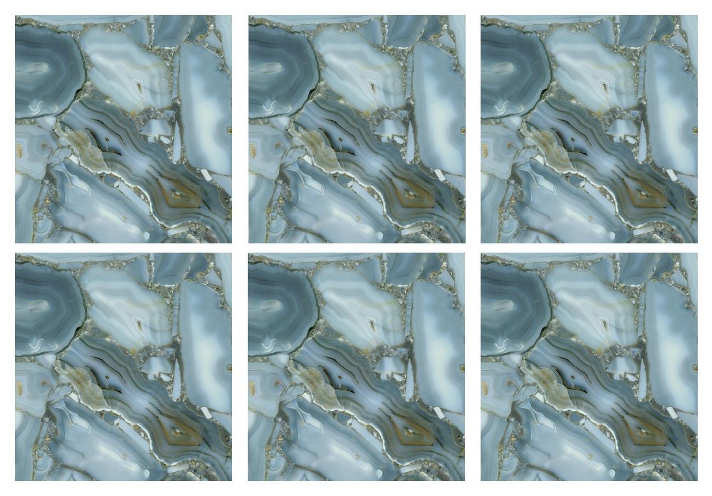 Kakeldekor sten blå mönstrad - Dekortorget