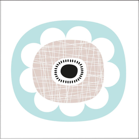 Kakeldekor retro pastell blomma 1 - Dekortorget