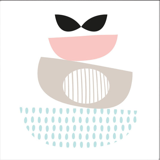 Kakeldekor retro pastell abstrakt 1 - Dekortorget