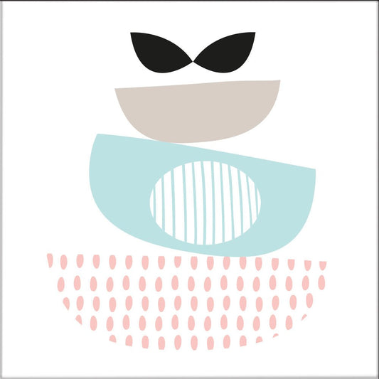 Kakeldekor retro pastell abstrakt 2 - Dekortorget