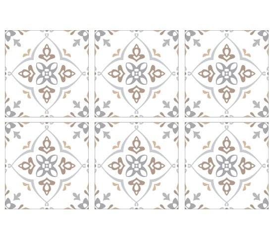 Kakeldekor vintage 7 beige - Dekortorget