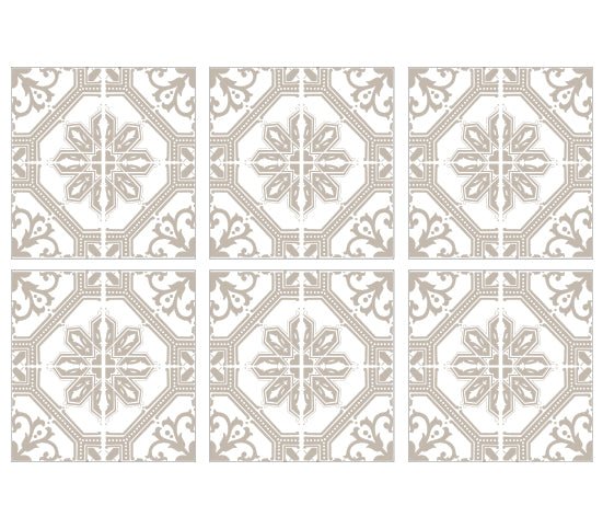 Kakeldekor marockansk 1 beige - Dekortorget
